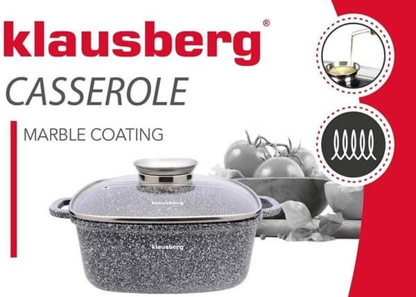 Gratängform - Klausberg - KB-7529 - Marmor - 22cm - 3,7L - Grå