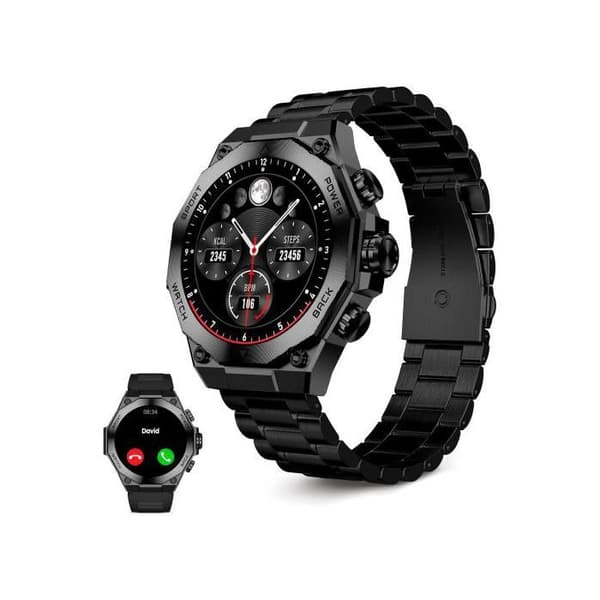 Smartklocka - KSIX - Svart Titan - AMOLED-skärm 1.43' - Bluetooth 5.3 - IP67