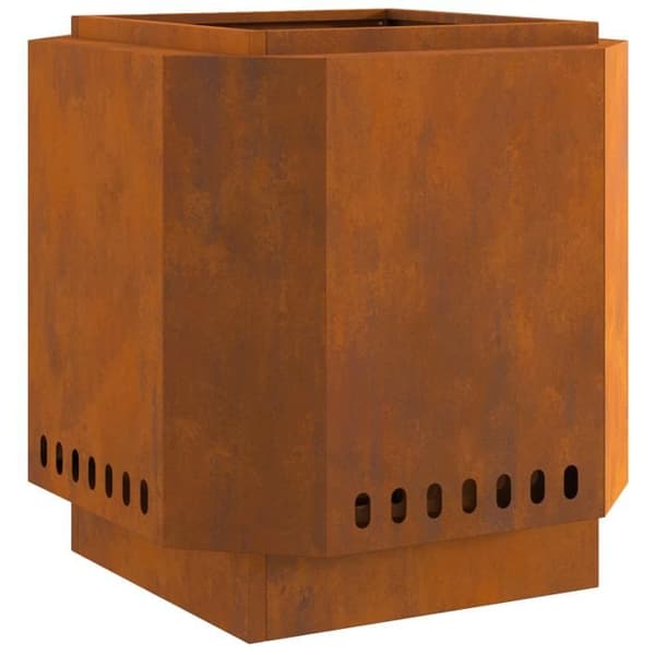 brandfritt eldstad 48x48x51 cm i slitstål
