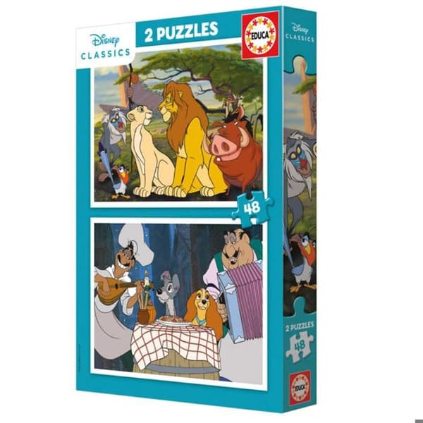 pussel 2 X 48 - Disneydjur