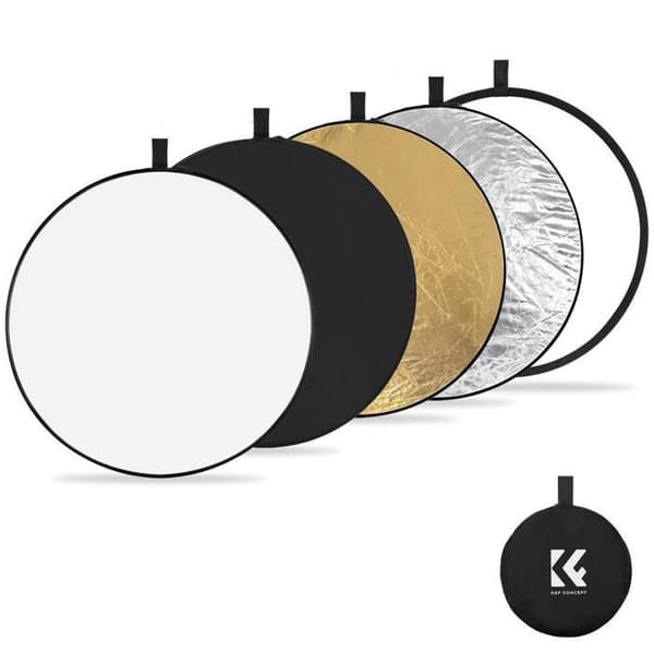 Reflektor 5 i 1 - Mjukt Ljuspanel - 60cm - Fällbar - Flerfärgad - Polyester