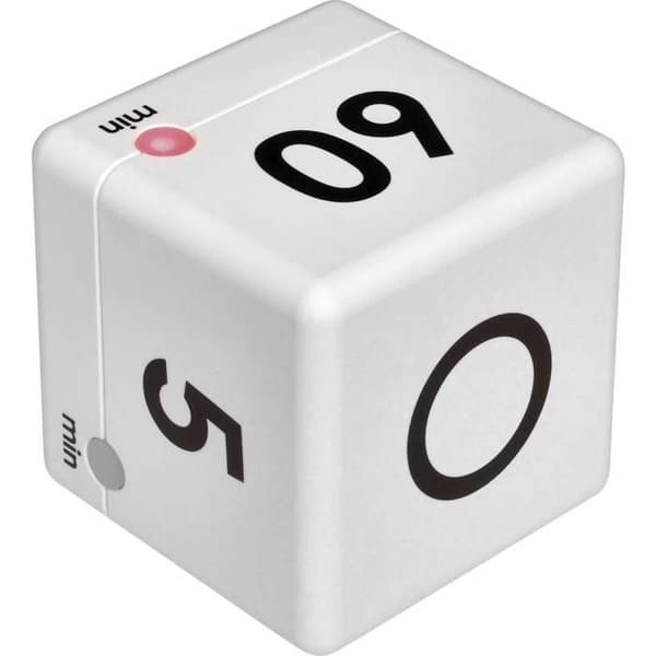 TFA Dostmann Timer Cube Digital Timer vit | MINUTERARE - SANDKLOCKA