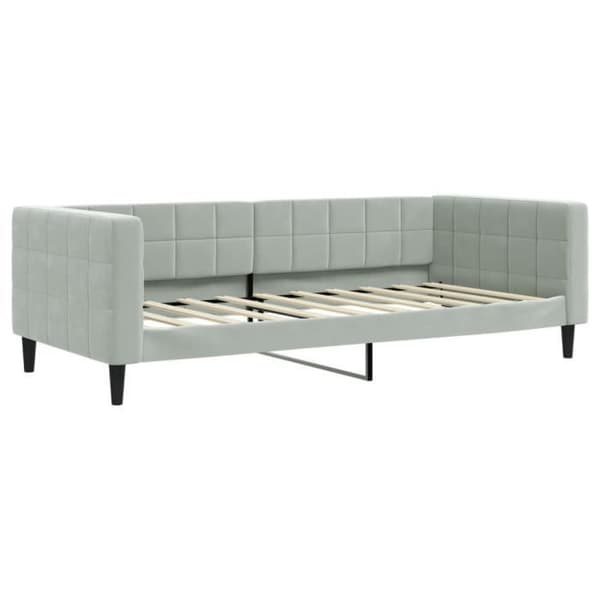 vidaXL Lätt grå vilolits 90x190 cm sammet 354021