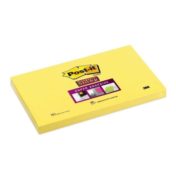 Repositionerbar block - Post-It - 655S - Supersticky - 90 blad - 12-pack - Gul