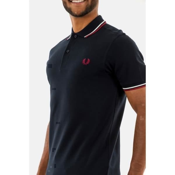 Polo Fred Perry MM3600 T55 - Blå - Herr - Slim - Korta ärmar