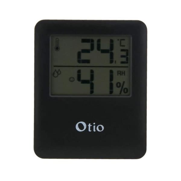 Magnetisk hygrometertermometer - svart