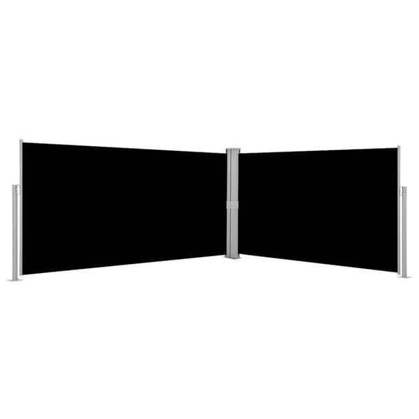 vidaXL Infällbar sidomarkis Svart 160 x 600 cm