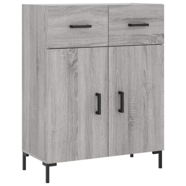 vidaXL Buffé sonoma grå 69,5x34x90 cm träfiber 827986