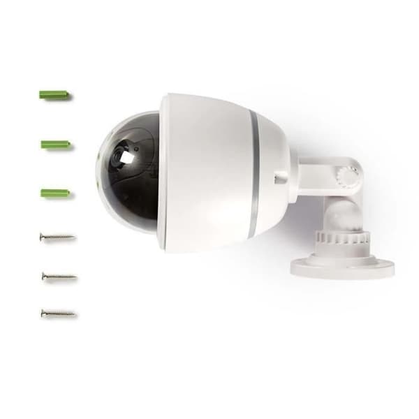 Falsk säkerhetskamera - NEDIS - Kuppel - IP44 - Vit - Blinkande LED