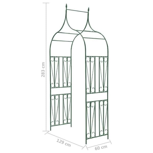 vidaXL Garden Arch Stake Design Klätterväxter Mörkgrön