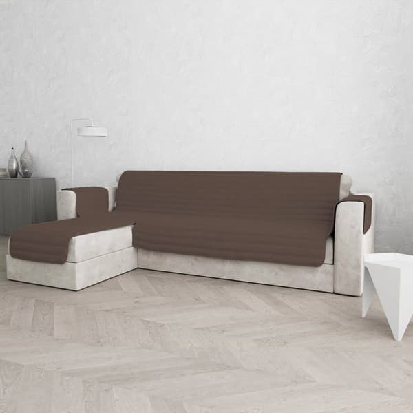 Sofföverdrag för divan MB HOME BASIC 190 cm - mikrofiber brun, vändbar, OEKO‑TEX