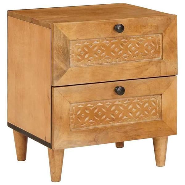 vidaXL Sängbord 2 st Ljusbrun 40 x 33 x 46 cm 4018079