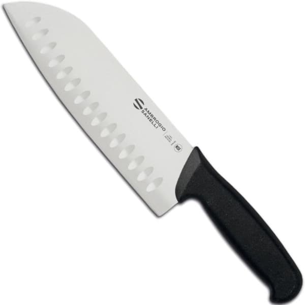 Santoku-kniv med rund blad för att hacka SUPRA, längd 200/340 mm