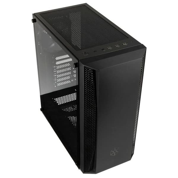 ATX-torn PC-hölje - SILVERSTONE - SST-FA1B-G - Sidoglas - 3 fläktar 120 mm - Svart
