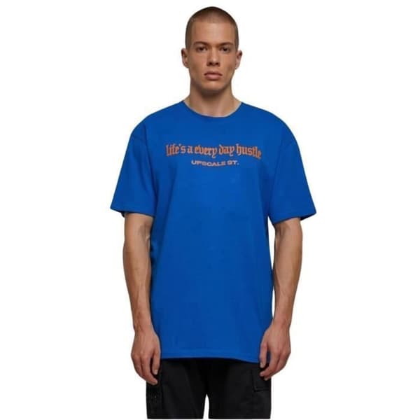 Oversized t-shirt - Upscale Studios - Hustle - Ljusblå - Herr - 100 % bomull