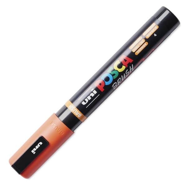 POSCA-markör - Orange - Penselspets - PC5BR - Alla ytor