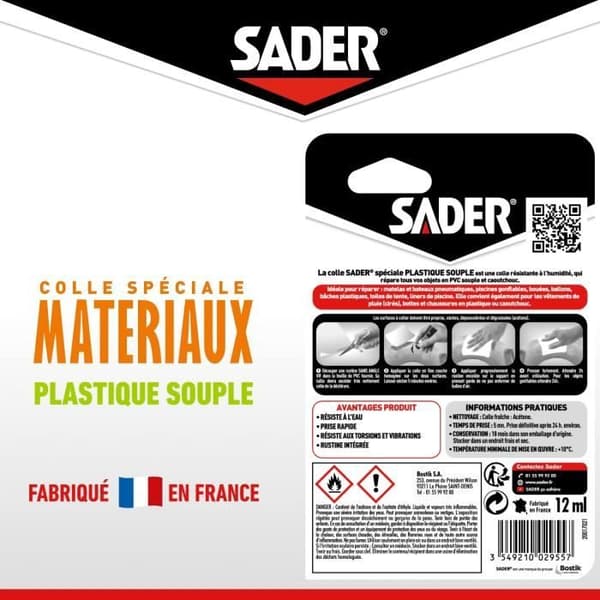 SADER Smidigt plastlim - 12 ml