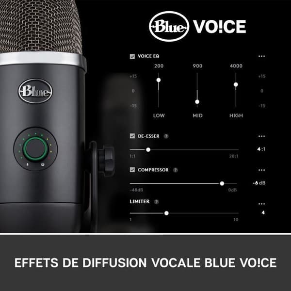 Logitech Yeti BLACKOUT X Professionell USB-mikrofon för spel, streaming och podcasting