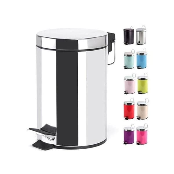 MSV Pedal Bin Rostfritt stål 5L Spegel