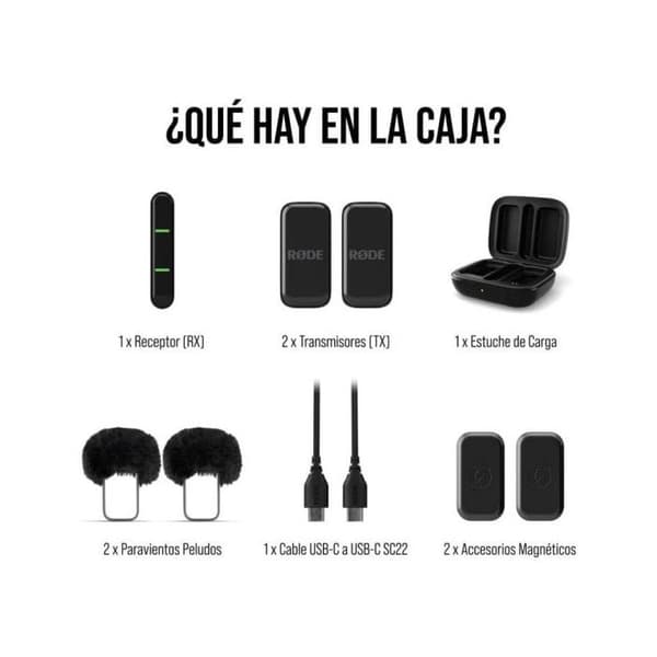 Trådlös mikrofon - RODE - Trådlös mikro - Ultra-kompakt - Plug & Play - USB-C