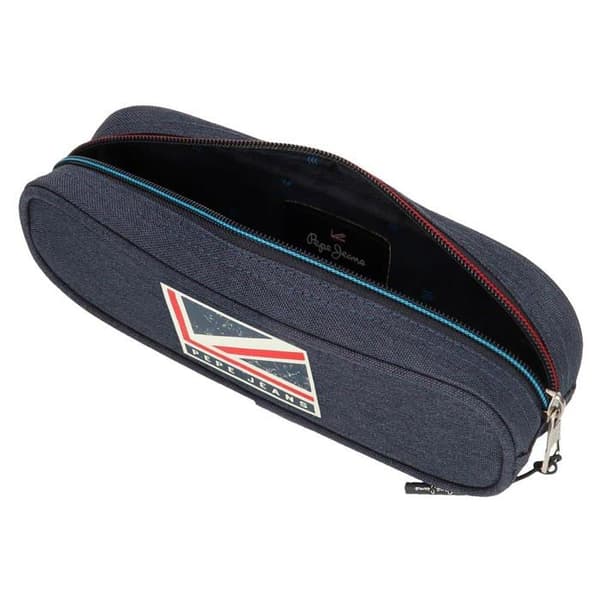 Pennfodral - PEPE JEANS - Aidan - Polyester - 22 x 7 x 3 cm - Blå