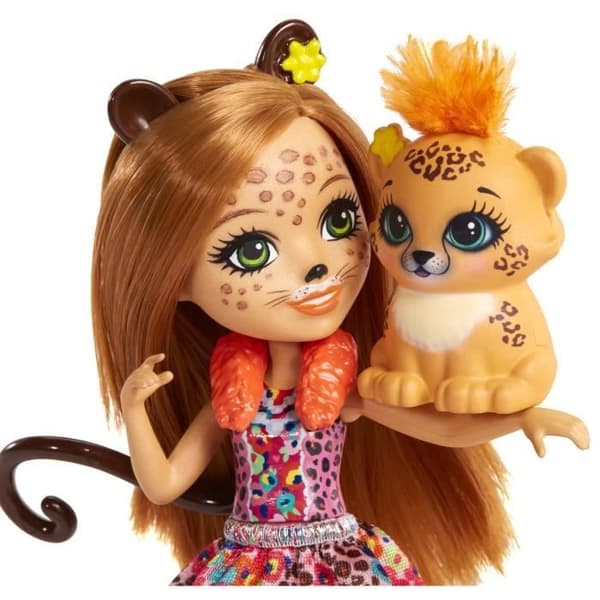 ENCHANTIMALS Cherish Cheetah 6-tums och Quick-Quick Doll