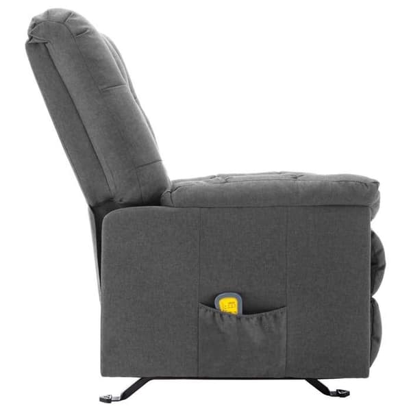 vidaXL Massagefåtölj Ljusgrå Tyg 321410