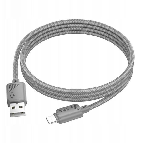 Accessoire - reservdel pda Hoco USB A till Lightning 2,4 A 1 m X113 grå