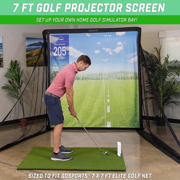 GoSports impactskärm för golfsimulator 200,7 x 204,5 cm robust
