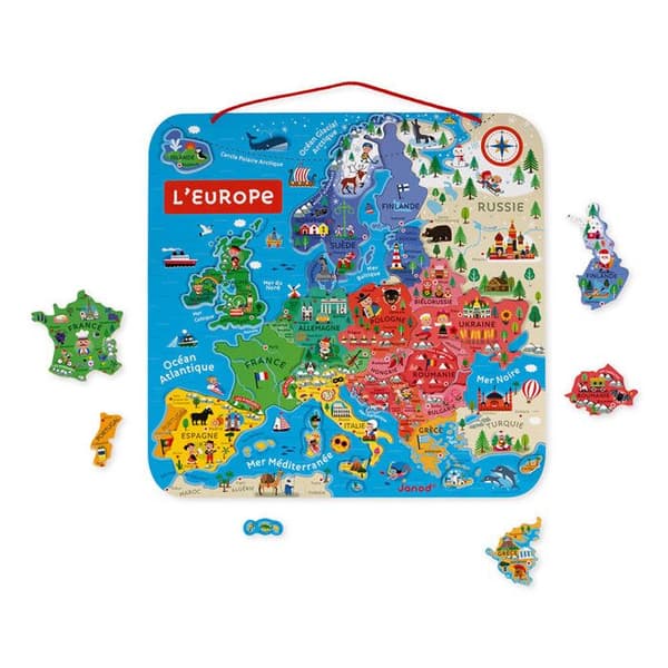 pussel karta europa magnetisk