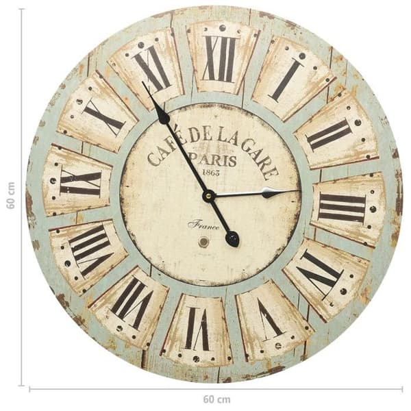 vidaXL Väggklocka Analog klocka Dekorativ klocka Vardagsrum Vardagsrum Sovrum Heminredning 325183