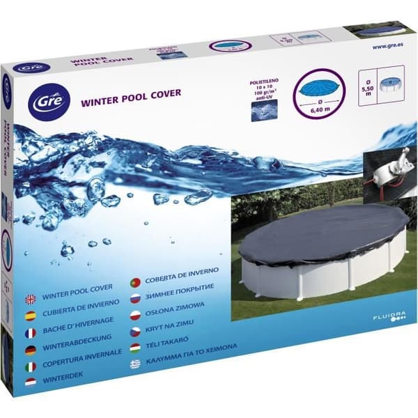 GRE vinterskydd för Ø3m pool i 120g/m² polyeten