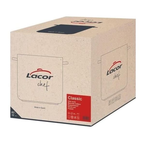Pro rostfritt stål storkök D: 32 cm + lock - rostfritt stål