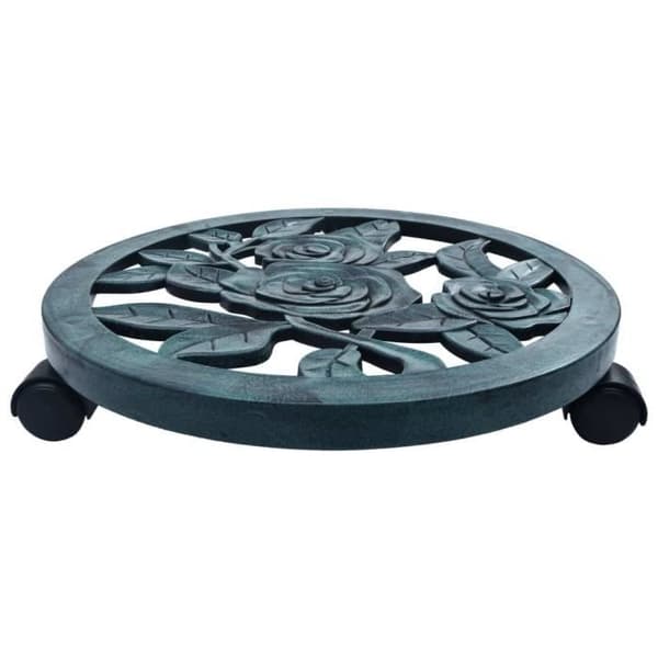 vidaXL Växtvagnar 6 st Grön 38 cm Plast