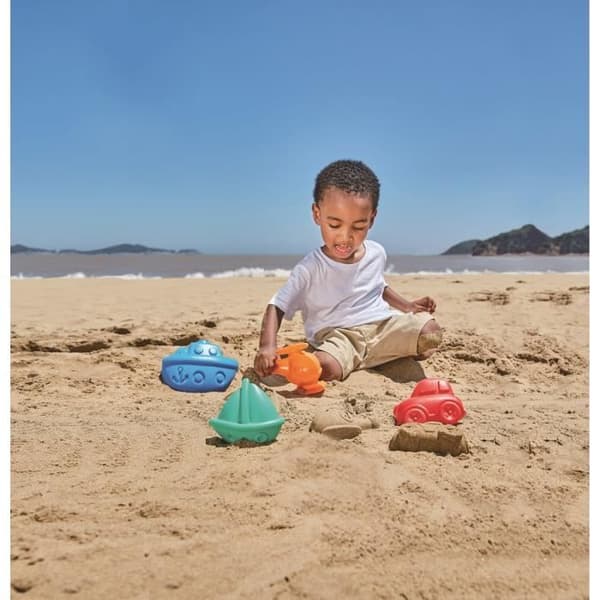 Hape sandformar transportfordon 11 cm 4 st