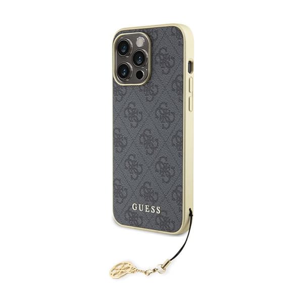 Telefoncase - Guess - 4G Charms - iPhone 15 Pro Max - Grå - Mjuk