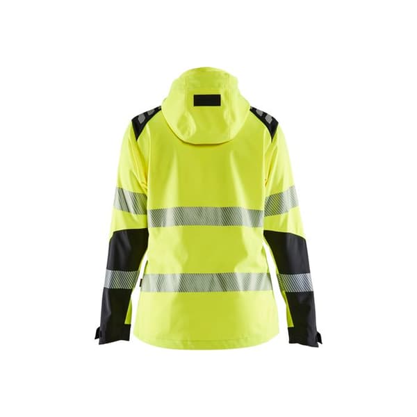 Högsynlig softshell arbetsjacka DAM BLAKLADER - Gul - Svart