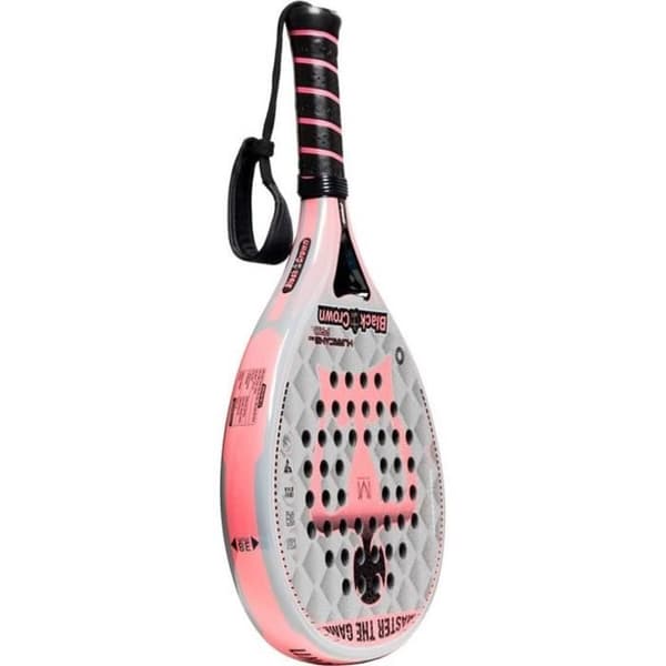 Padelracket - BLACK CROWN - Hurricane Pro 2 - Grå/Rosa - Designad av Marta Marrero - One Size