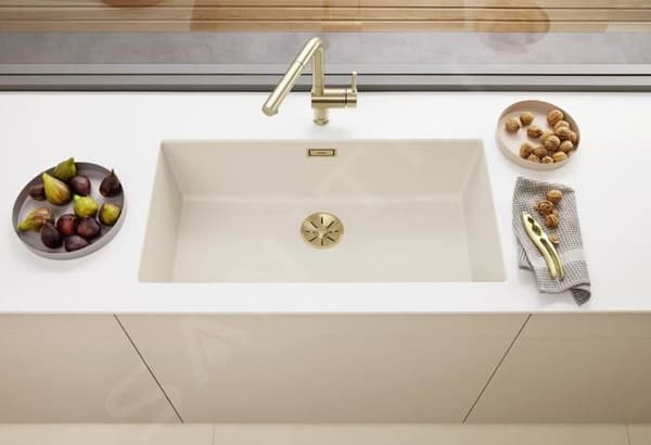 Blanco Accessoarer Avloppssats C-overflow, för dubbel diskho, guld 203477
