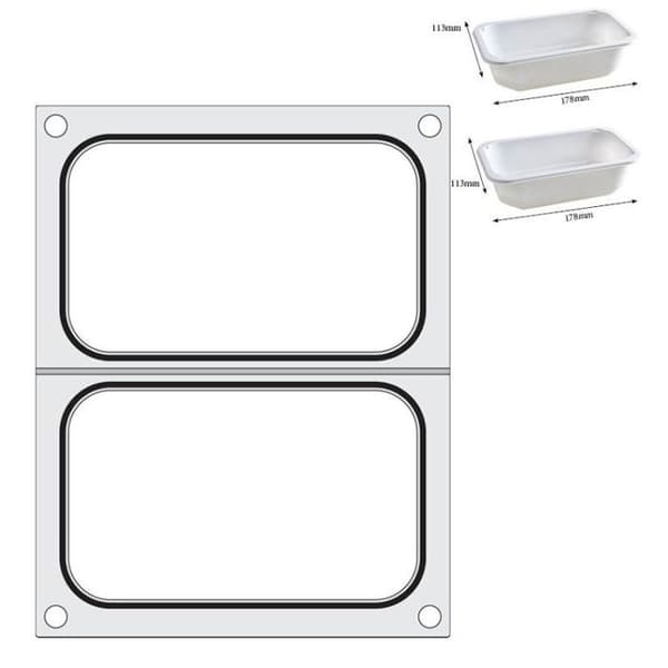 Förseglingsmatris 2x behållare 178x113 mm - Hendi