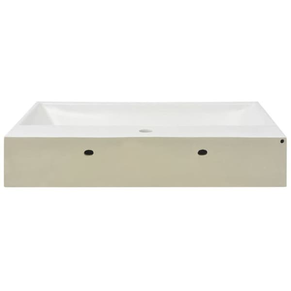 VIDAXL vit keramisk diskho - 76x42,5x14,5 cm - Rektangulär - Fristående