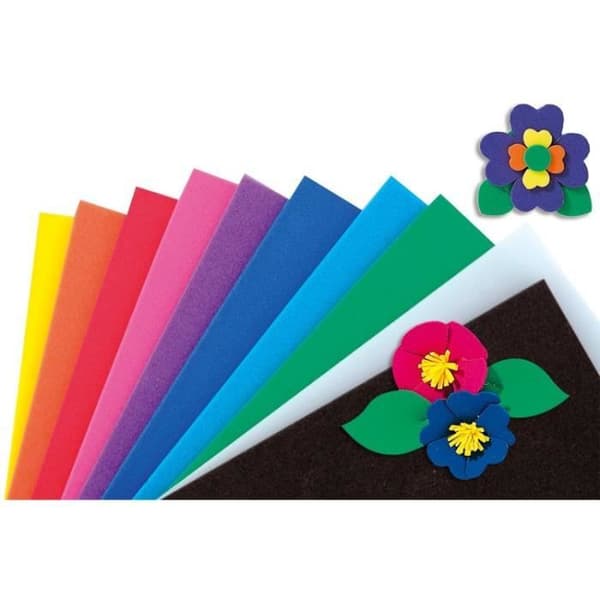 Gummiskivor - Vaessen Creative - A4 - Flexibel - Fluo - Blandad