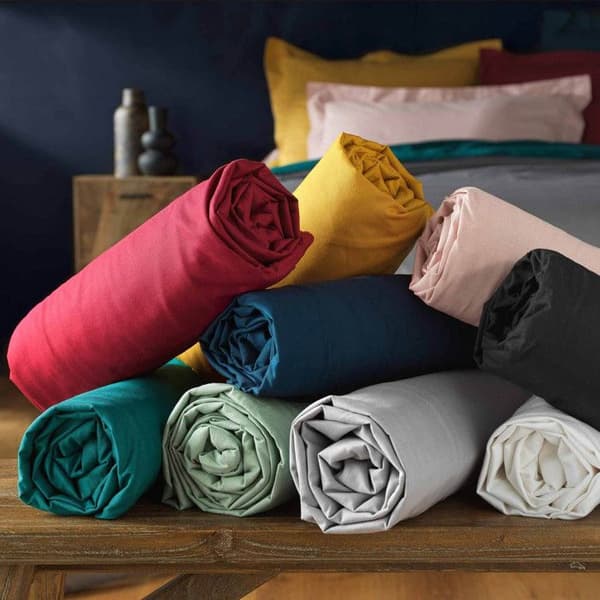 Drap Housse "Lina" 90x190cm Svart