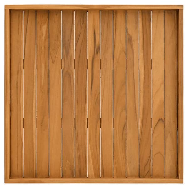 vidaXL Serveringsbricka 70x70 cm Massiv teak