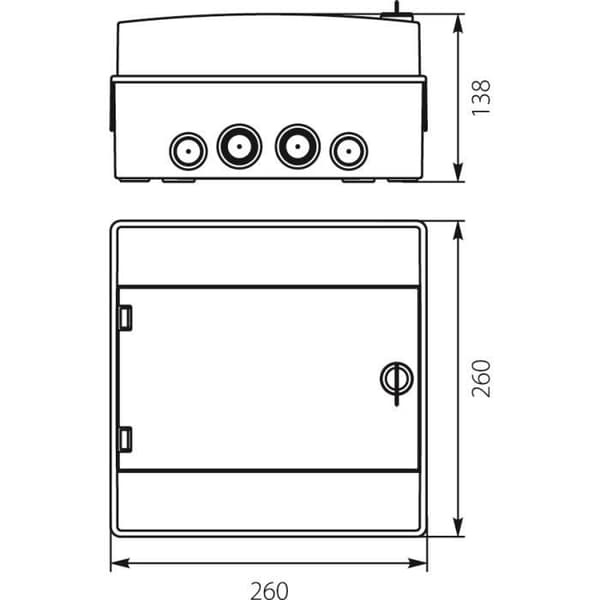 Elbox - NEO Elektroplast - 8 moduler - Vattentät IP65 - ABS-plast