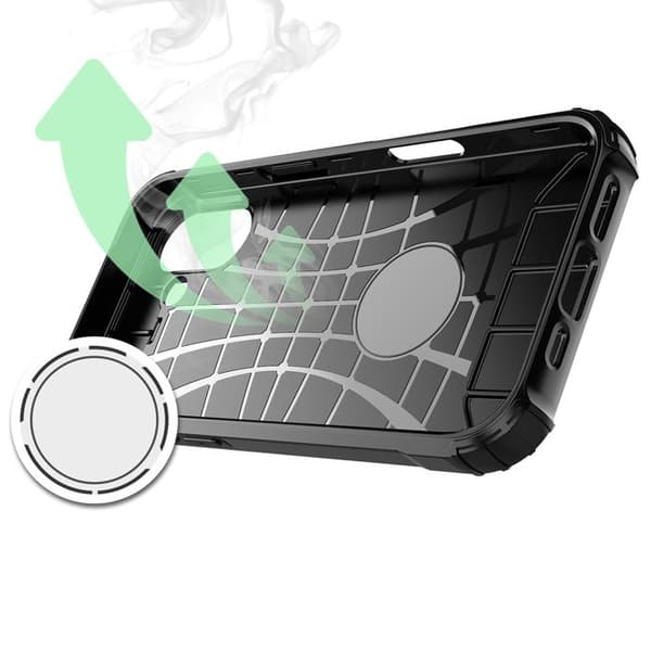 Coque Hybrid Armor för iPhone 17 - svart