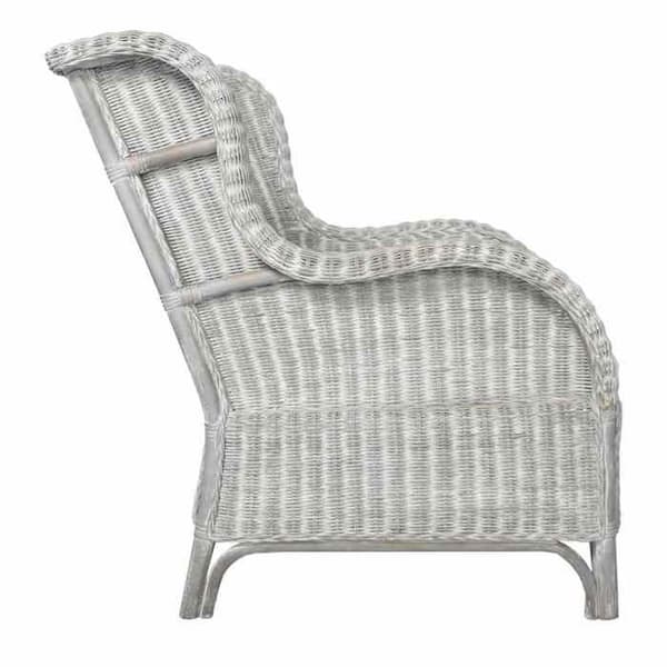 vidaXL Soffa med Dyna Vardagsrum Fåtölj Soffa Stol Vardagsrum Hem Interiör Sovrum Grå Rotting 325464