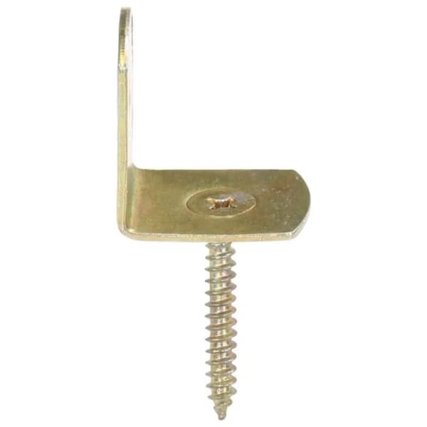 Stöd för stängselpanel - VIDAXL - L-form - Galvaniserat stål - Gul - 4 st