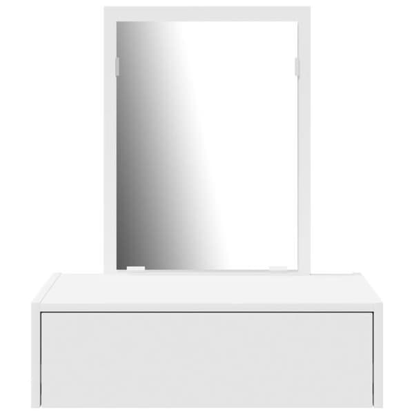 Väggmonterat sminkbord Vitt 60x40x70 cm