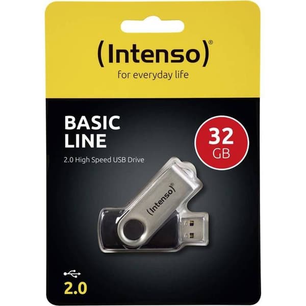 USB-nyckel - INTENSO - BASIC LINE - 32 GB - USB 2.0 - Läshastighet 28 MB/s